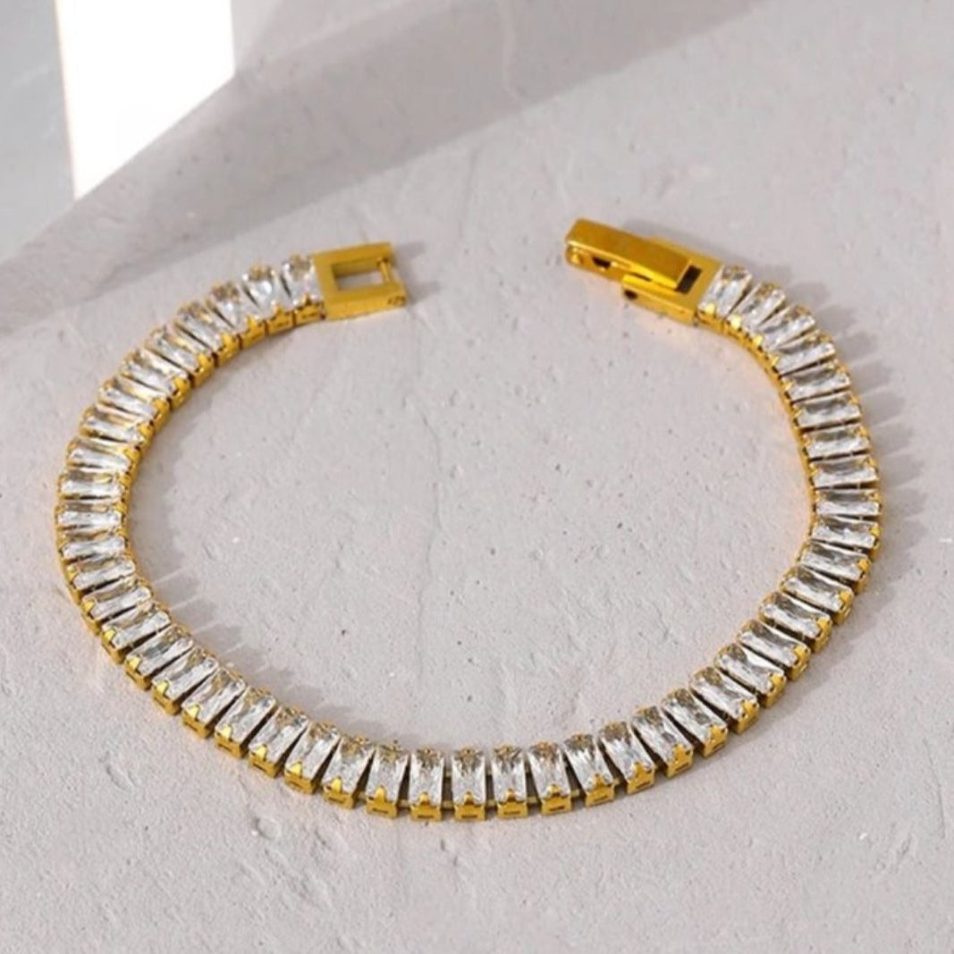 Simple Golden Tennis Bracelet