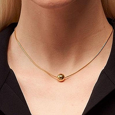 Simple Ball Necklace - Stainless Steel