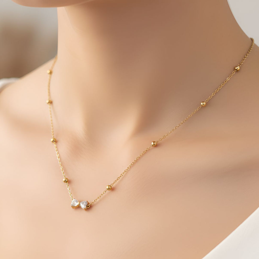 Mini Bow Necklace - Stainless Steel