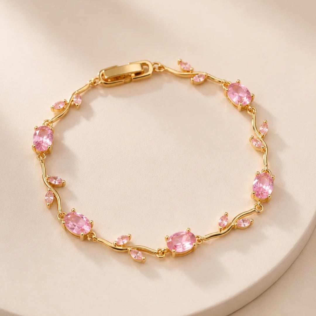 Pink Tulip Bracelet - China Gold