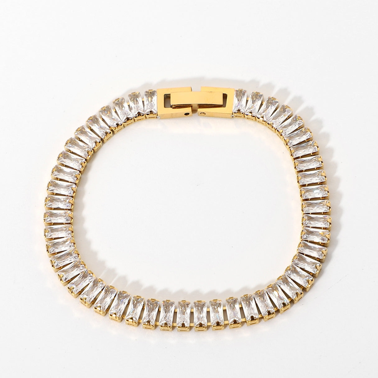 Simple Golden Tennis Bracelet