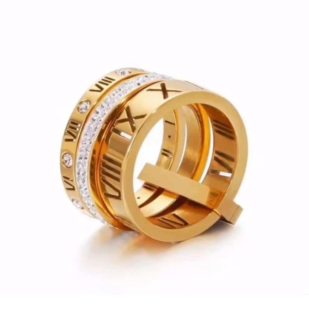 Three Layer Roman Ring - Stainless Steel