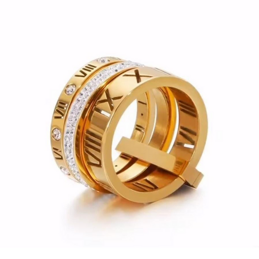 Three Layer Roman Ring - Stainless Steel