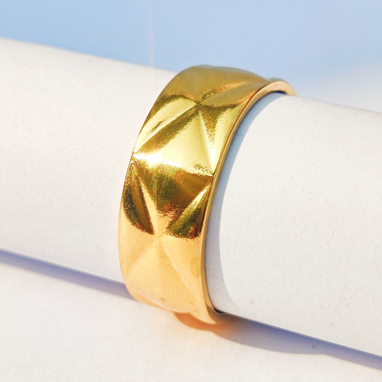 Geometric Adjustable Ring - Stainless Steel
