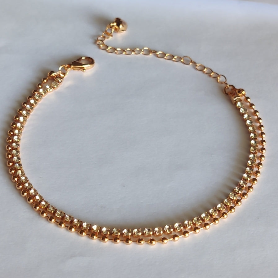Stud Beads Anklet - China Gold