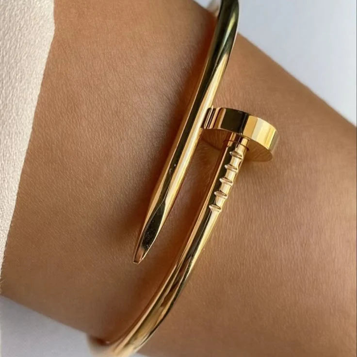 Screw Nail Bracelet - Stainless Steel