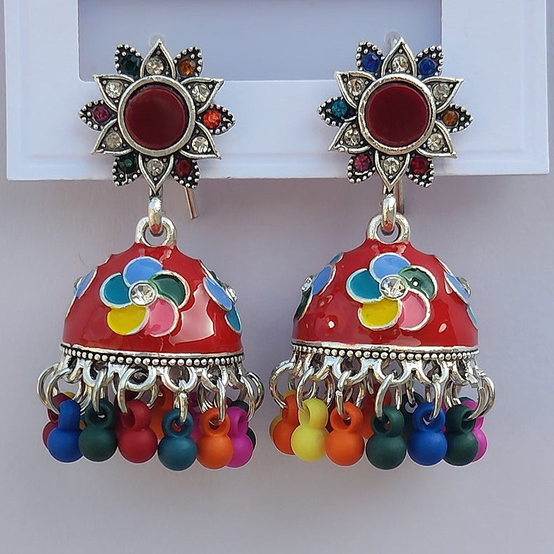 Multicolor Meenakari Jhumka - China Imported