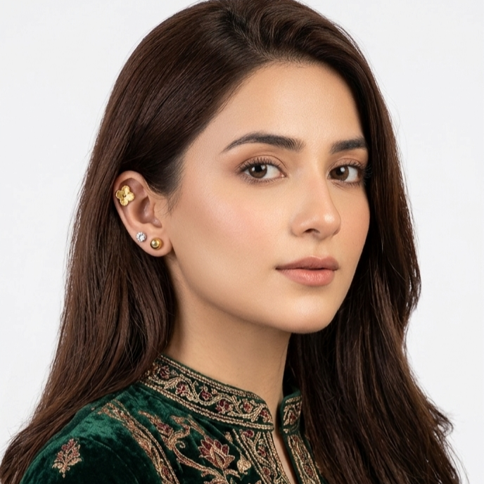 3 Tops (Golden Clover, Round, Diamond) - Stainless Steel
