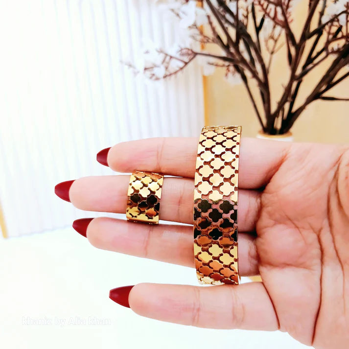 Clover Pattern (Bracelet + Ring)