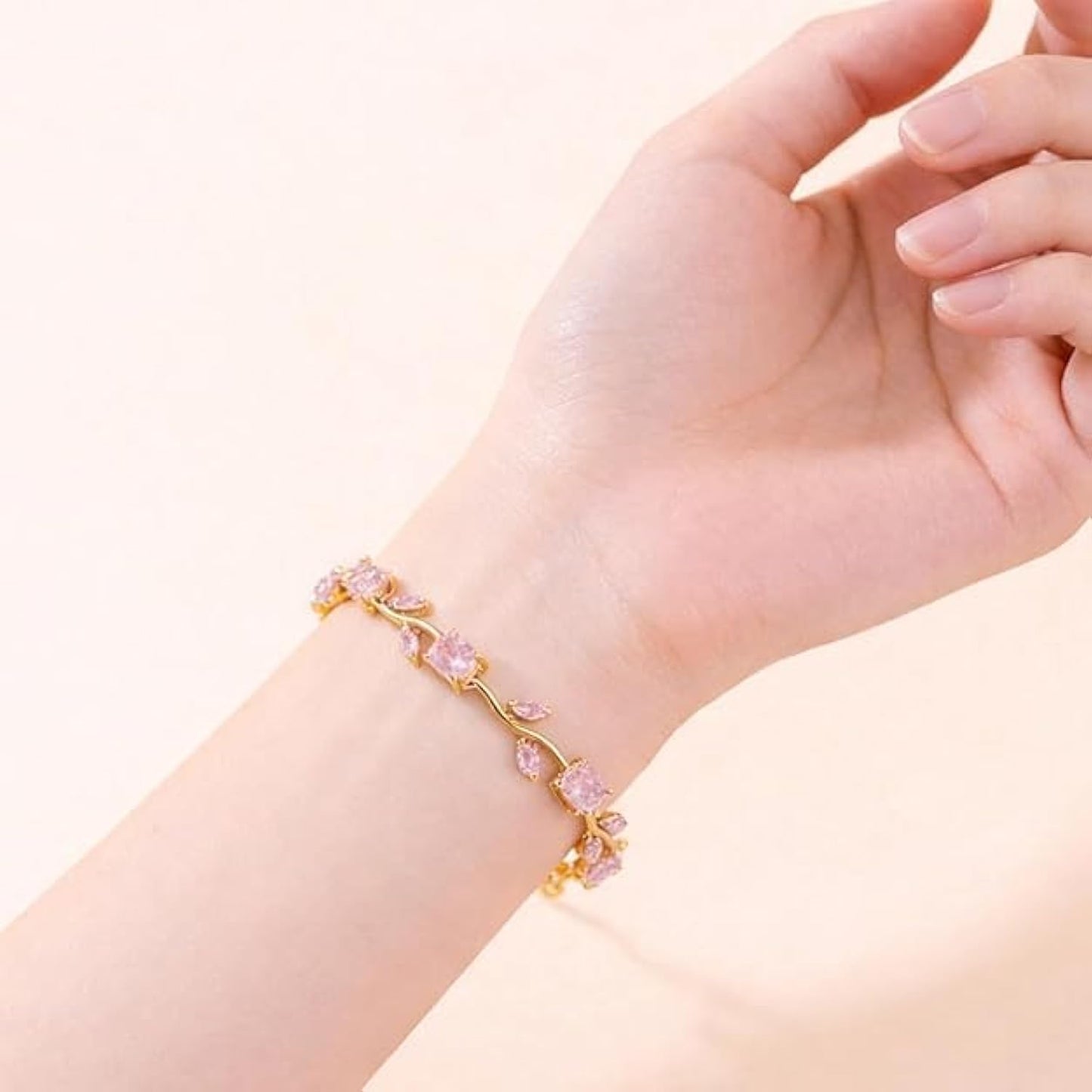 Pink Tulip Bracelet - China Gold