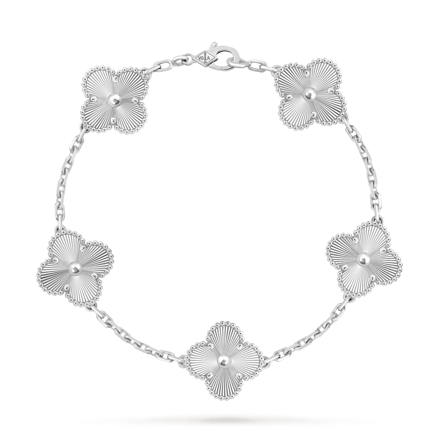 4 Leaf Silver Clover Bracelet - Stainless Steel