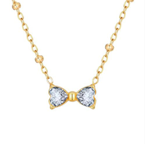 Mini Bow Necklace - Stainless Steel