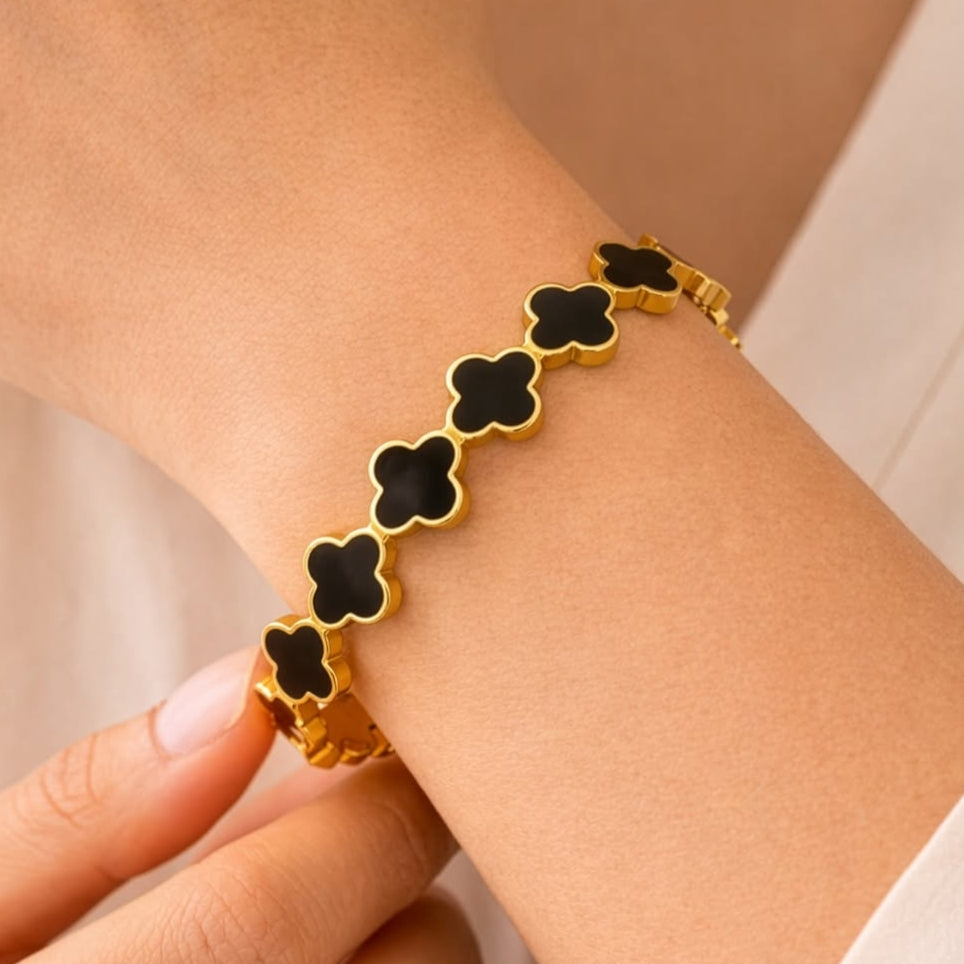 Black Clover Linked Handcuff - Stainless Steel