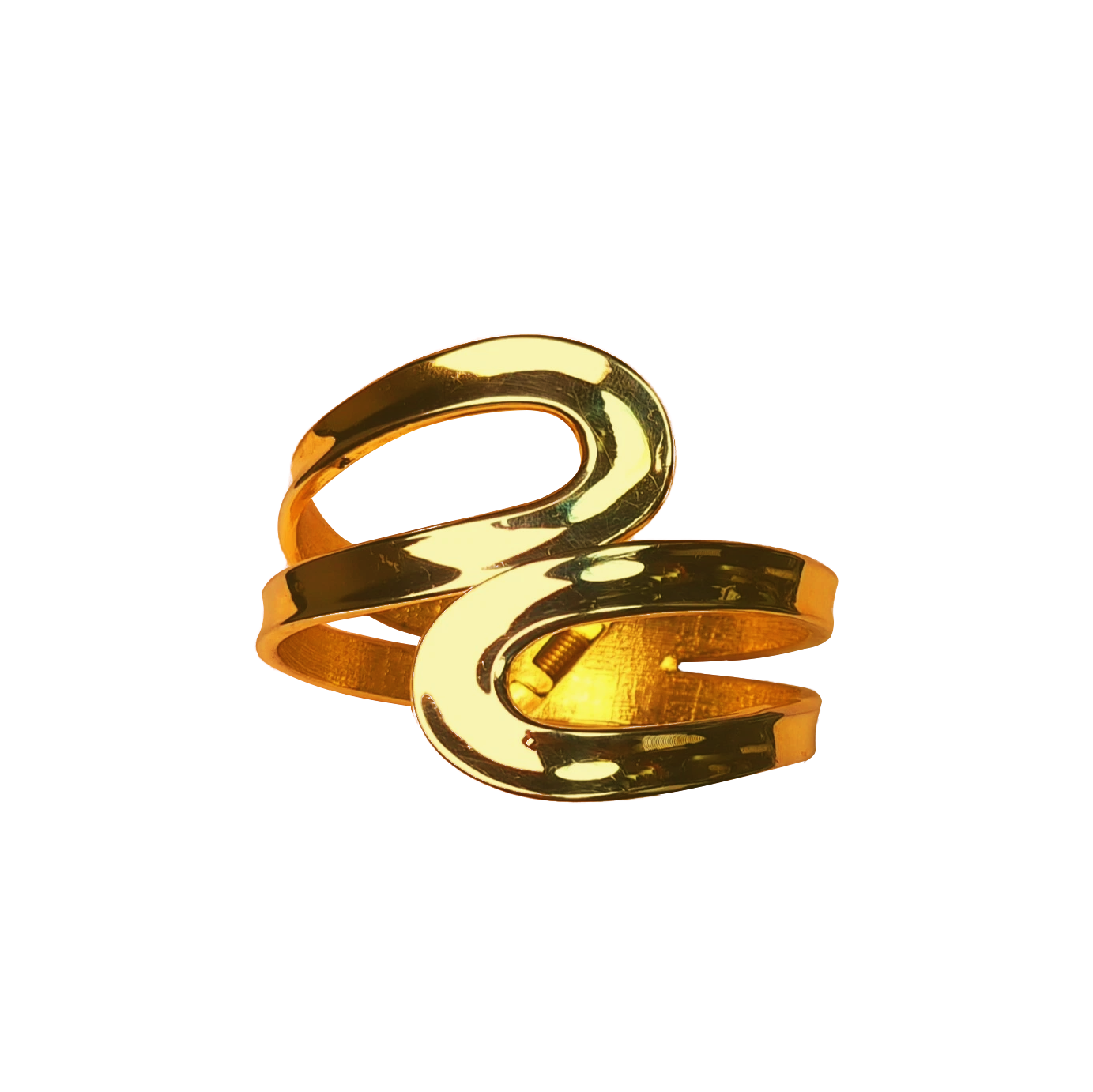 Duo Bubbly Hollow Ring - Stainless Steel