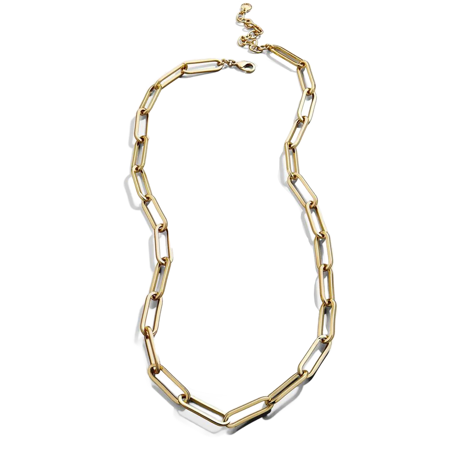 Slim Paper Clip Necklace - Stainless Steel