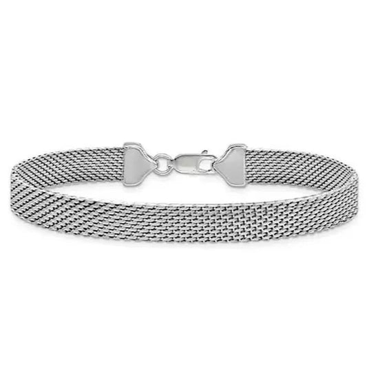 Silver Mesh Bracelet - Stainless Steel