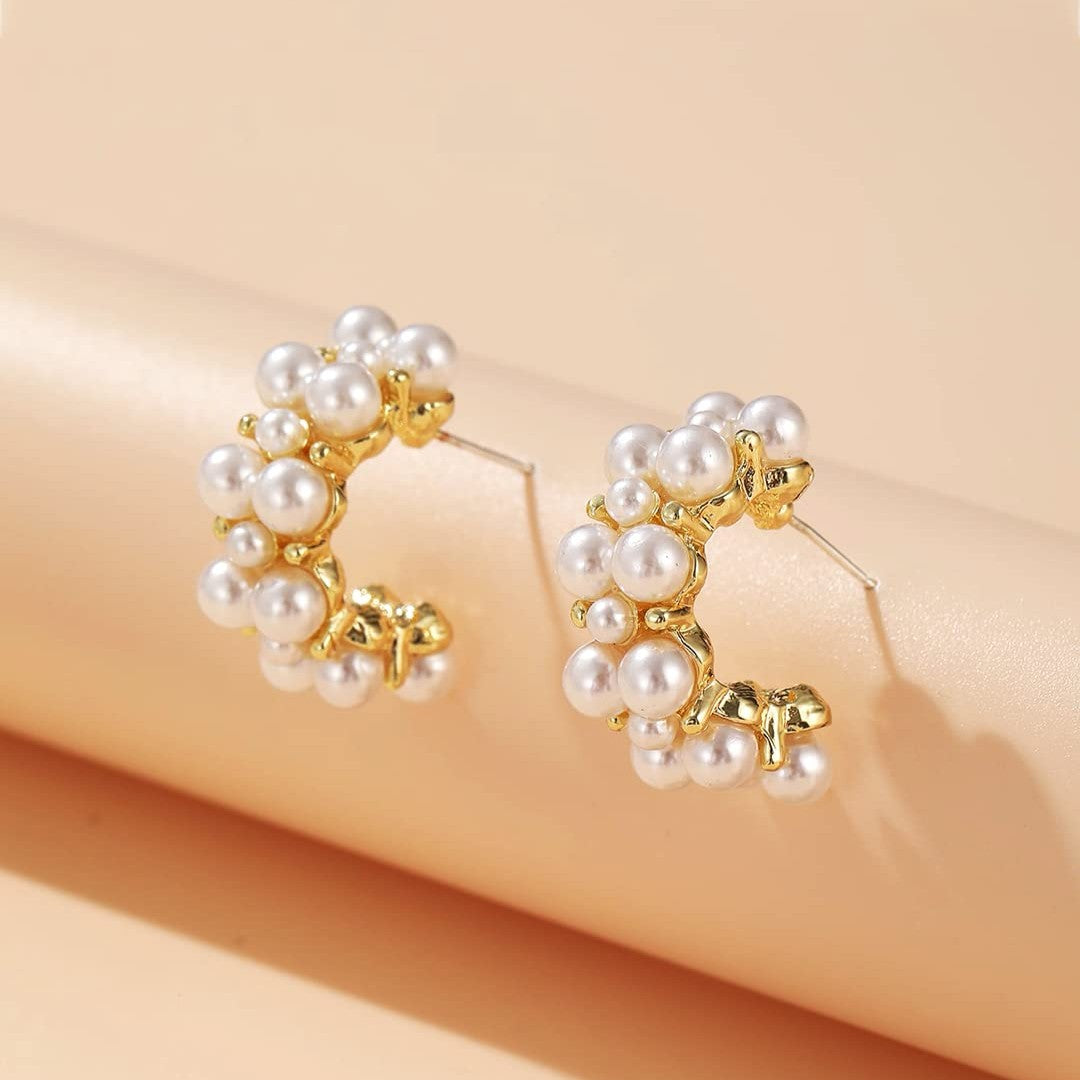 Retro Hoops Earrings - Stainless Steel