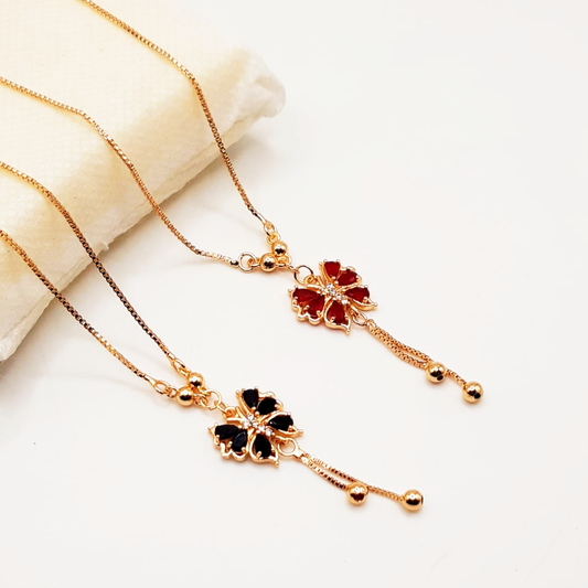 Hang Chain Butterfly Necklace - Stainless Steel