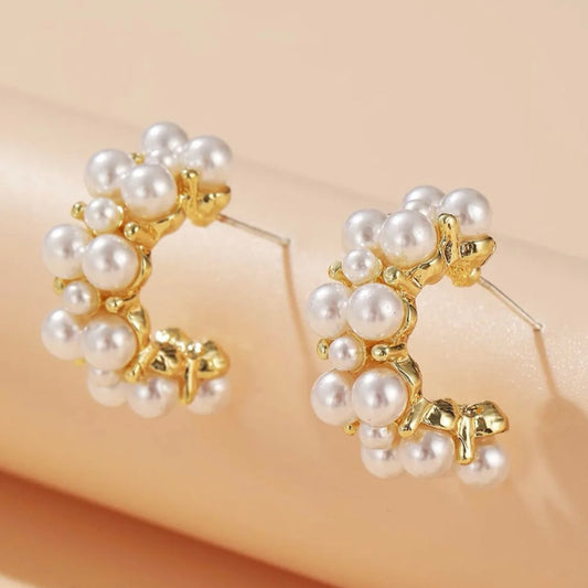 Retro Hoops Earrings - Stainless Steel